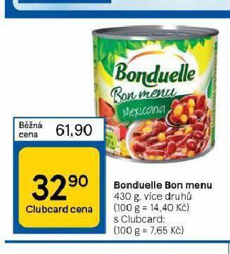 Tesco Bonduelle bon menu nabídka