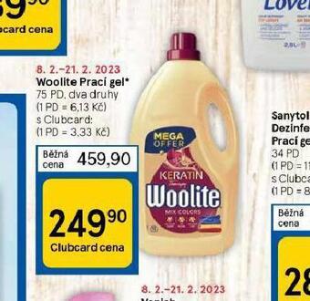 Tesco Woolite prací gel nabídka
