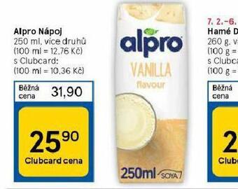 Tesco Alpro nápoj nabídka