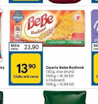 Tesco Opavia bebe rodinné nabídka