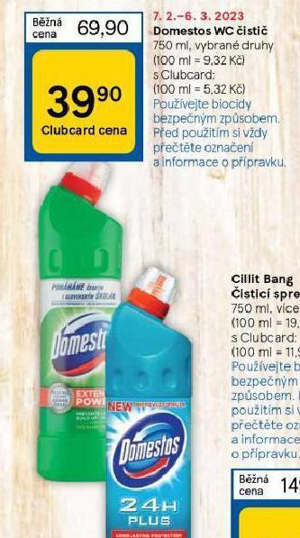 Tesco Domestos wc čistič nabídka