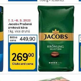 Tesco Jacobs pražená zrnková káva nabídka