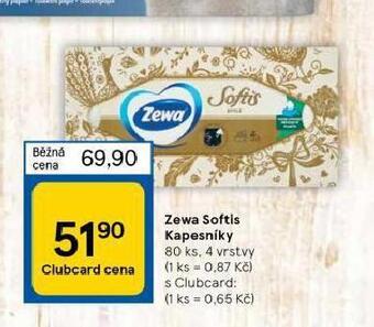 Tesco Zewa softis kapesníky nabídka