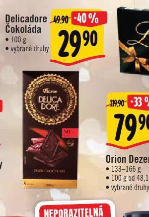 Albert Delicadore čokoláda nabídka