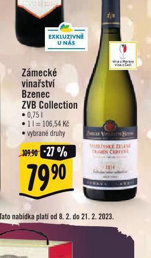 Albert Zámecké vinařství bzenec zvb collection nabídka