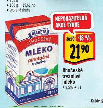 Albert Trvanlivé mléko 3,5% nabídka