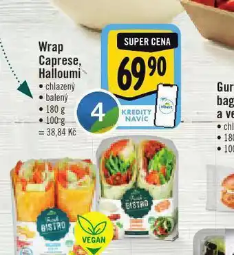 Albert Wrap caprese halloumi nabídka