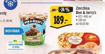 Albert Ben & jerry´s zmrzlina nabídka