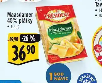 Albert Maasdamer 45% plátky nabídka