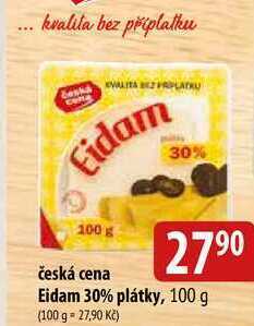 Bala Česká cena eidam 30% plátky, 100 g nabídka