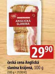 Bala Česká cena anglická slanina krájená, 100 g nabídka