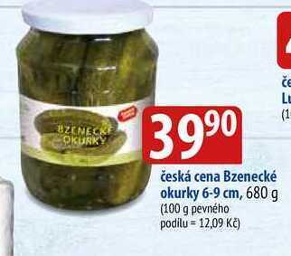 Bala Česká cena bzenecké okurky 6-9 cm, 680 g nabídka