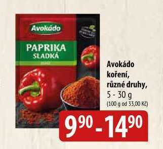 Bala Avokádo koření, různé druhy, 5-30 g nabídka