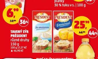 Penny Market Tavený sýr président nabídka