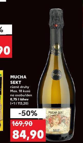 Kaufland Mucha sekt nabídka
