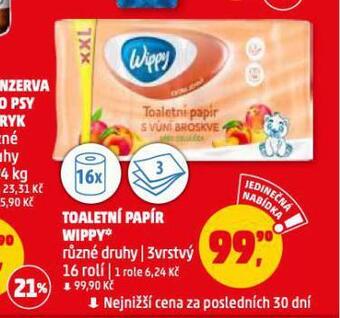 Penny Market Wippy toaletní papír nabídka