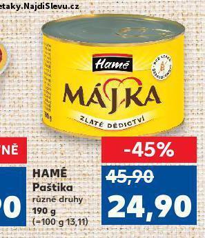 Kaufland Hamé paštika nabídka