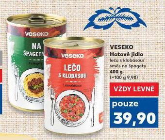Kaufland Veseko hotové jídlo nabídka