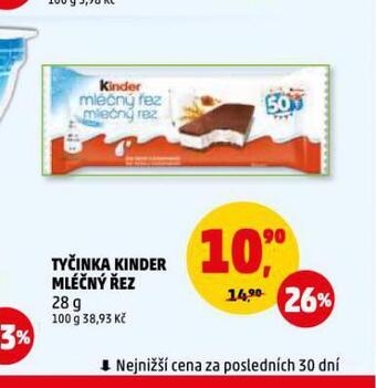 Penny Market Tyčinka kinder mléčný řez nabídka