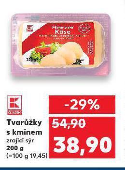 Kaufland Tvarůžky s kmínem nabídka
