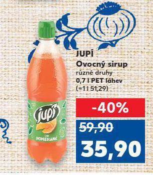 Kaufland Jupí ovocný sirup nabídka