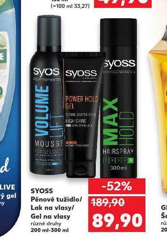 Kaufland Syoss pěnové tužidlo nabídka