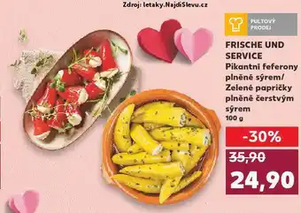 Kaufland Pikantní feferony plněné sýrem nabídka