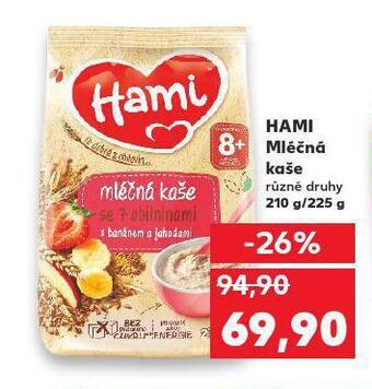 Kaufland Hami mléčná kaše nabídka