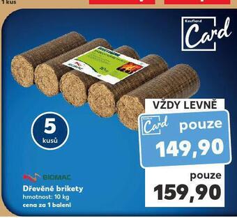 Kaufland Dřevěné brikety nabídka