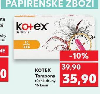 Kaufland Kotex tampony nabídka