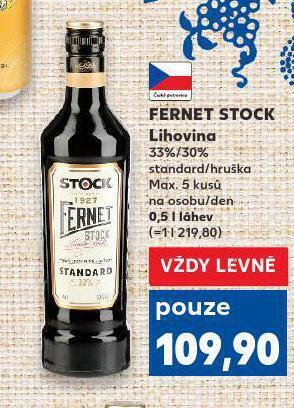 Kaufland Fernet stock nabídka