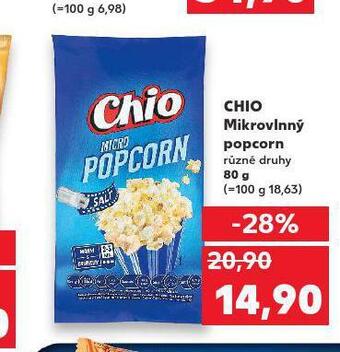 Kaufland Chio mikrovlnný popcorn nabídka