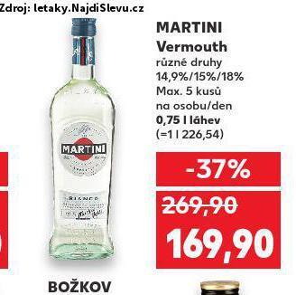 Kaufland Martini vermouth nabídka