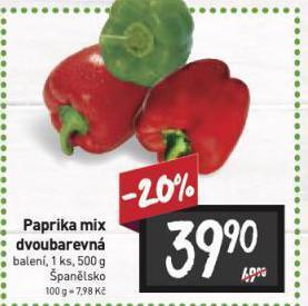 Billa Paprika nabídka