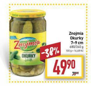 Billa Znojmia okurky nabídka