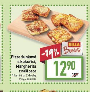Billa Pizza margherita nabídka
