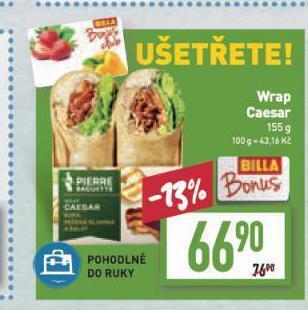 Billa Wrap caesar nabídka