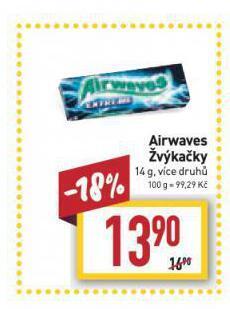Billa Airwaves žvýkačky nabídka