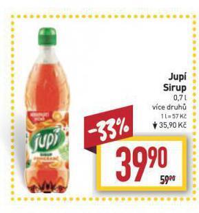 Billa Jupí sirup nabídka