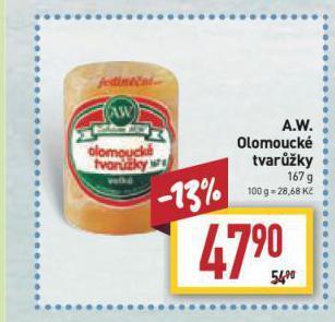 Billa Olomoucké tvarůžky nabídka