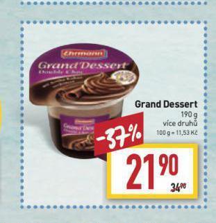 Billa Grand dessert nabídka