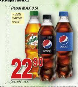 Hruška Pepsi max nabídka