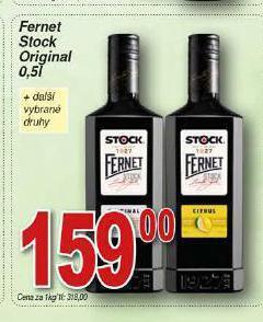 Hruška Fernet stock nabídka