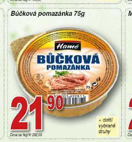 Hruška Bůčková pomazánka nabídka