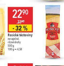 Globus Rosické těstoviny nabídka