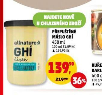 Penny Market Ghí přepuštěné máslo nabídka