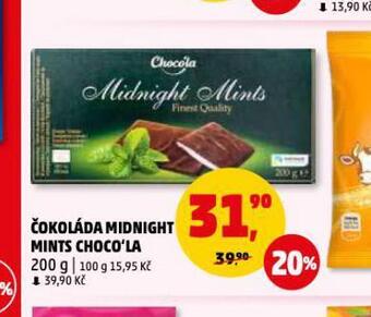 Penny Market Čokoláda midnight mints choco´la nabídka