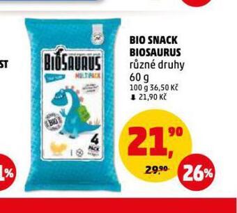 Penny Market Bio snack biosaurus nabídka