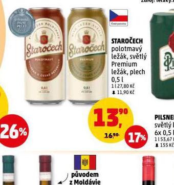 Penny Market Pivo staročech nabídka