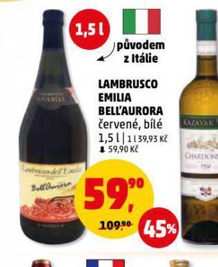Penny Market Lambrusco emilia bell´aurora nabídka